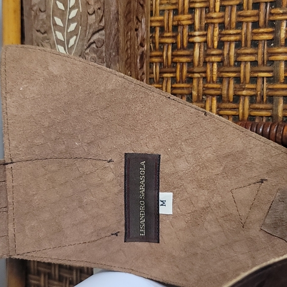 Rare 80's Lisandro Sarasola vintage leather belt. Halloween or theater costumes. - Picture 7 of 9